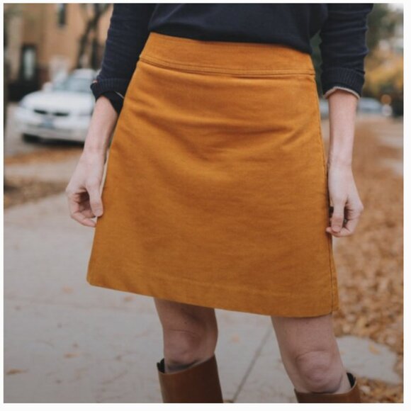 J Crew Factory Mini skirt in corduroy (Olive Green) - Picture 5 of 6